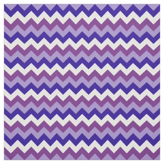 Elégant Mauve, Bleu, Lavande Blanc Tissu Chevron (Échantillon)