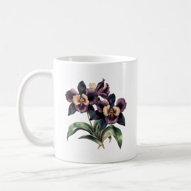 Élégant mauve classique et tasse à café orchidée n (Gauche)