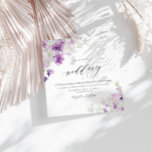 elegant mauve purple floral wedding invitation<br><div class="desc">A watercolor floral design with painted purple flowers. The color and text can be edited to match your wedding theme. You can change the text size, font and placement.</div>