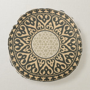Élégant Médaillon marocain Coussin rond