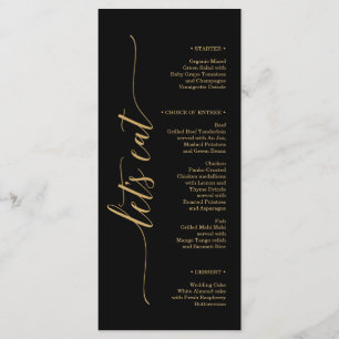 Élégant menu de Fête des mariées de Mariage minima