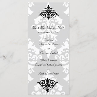 Elégant menu de réception Damask