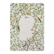 Elégant menu d'oiseaux botaniques Modèle - Mariage