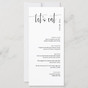 Elégant menu du Merci du dîner moderne