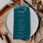 Élégant menu Fleur sauvage coloré<br><div class="desc">Cette élégante carte de menu pour le dîner aux couleurs fleur sauvage est parfaite pour un mariage rustique. Le design est composé de fleurs de prés colorées, vertes, jaunes, violettes et bleues. Ce menu peut être utilisé pour une réception de mariage, un dîner de répétition, une douche nuptiale ou tout...</div>