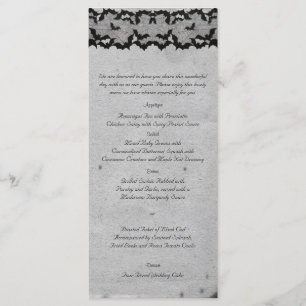 Élégant menu Mariage de dentelle gothique
