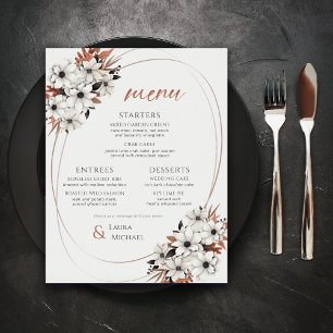 Élégant menu Mariage Floral