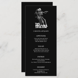 Élégant menu Mariage Halloween