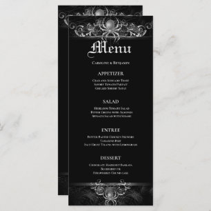 Élégant menu Mariage Halloween