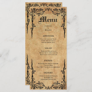 Élégant menu Mariage Halloween