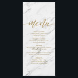Elégant menu Mariage Marbre blanc & Gold Foil<br><div class="desc">Elégant Marbre blanc & Gold Foil Typographie dans les polices de script modernes. Menus Mariage design simple et moderne ~ Regardez ma boutique pour voir toute la collection de mariages avec ce design!</div>