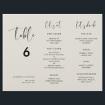 Élégant menu vert de la lumière Numéro de tableau<br><div class="desc">Tripler le menu mariage et le numéro de table : tout en un, il suffit de plier la feuille de papier en 3 pour obtenir votre menu debout. Une typographie moderne et une palette de couleurs vert sage tendance pour votre papeterie mariage : choisissez cette suite de mariage simple et...</div>