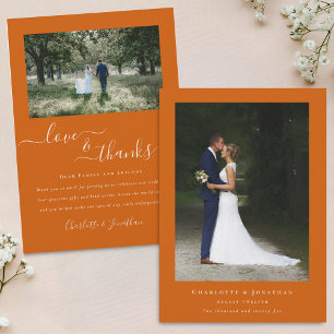 Elégant Merci 2 Photo Burnt Orange Mariage