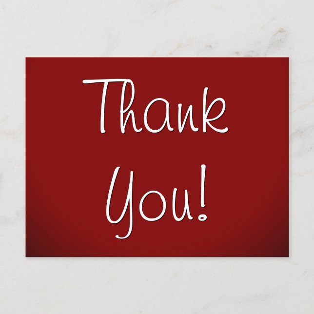 Elégant "Merci !" Carte postale (Devant)