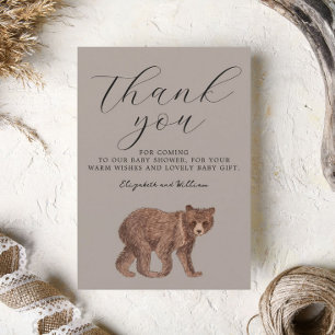 Élégant Merci de Baby shower d'ours