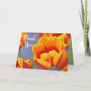 Elégant Merci de fleurs de tulipes jaunes et rouge