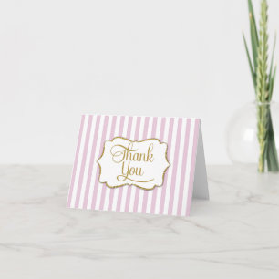 Élégant Merci en bande or rose