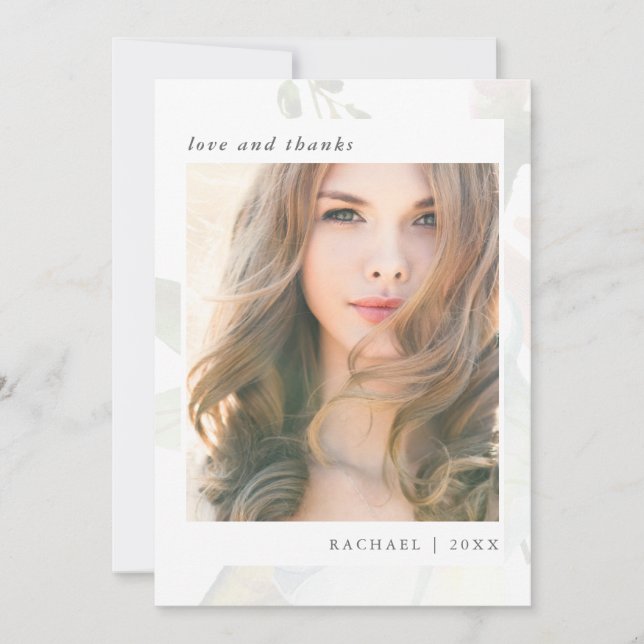 Élégant Merci photo de la graduation botanique (Devant)