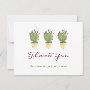 Élégant Merci Plante en pointillé français Lavande