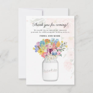 Élégant message de Merci Mariage Floral