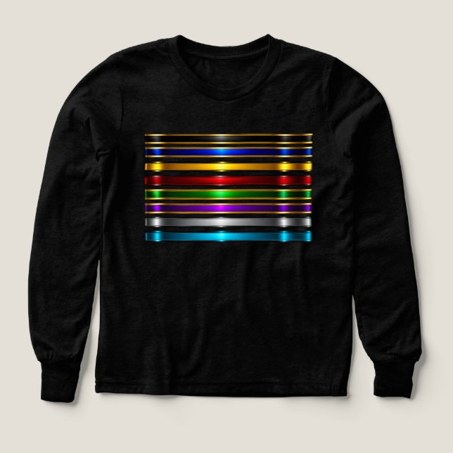 Elegant Metallic Gradient Stripes Design (Motif recto)