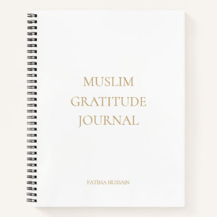 Élégant minimal blanc journal de la gratitude musu