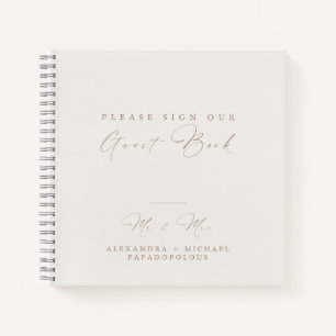Élégant minimal Mariage livre d'hôtes