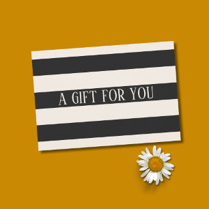 Élégant minimal noir Ecru blanc rayures Beauté