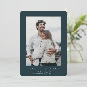 Élégant minimal Nous sommes engagés! Faire-part ph