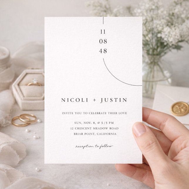 Elegant Minimal Typography Wedding Invitation (Créateur téléchargé)