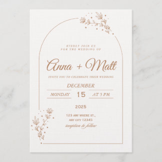 Elegant Minimal Wedding Invitation 