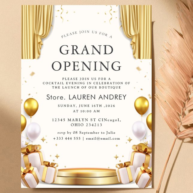 Elegant Minimalist Grand Opening Invitation (Créateur téléchargé)