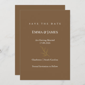 Elegant Minimalist Save the Date Card | Modern