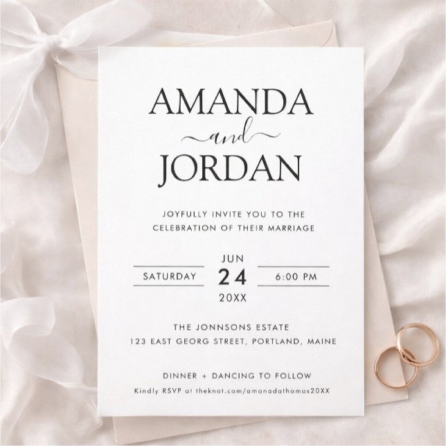Elegant Minimalist Wedding Invitation (Créateur téléchargé)