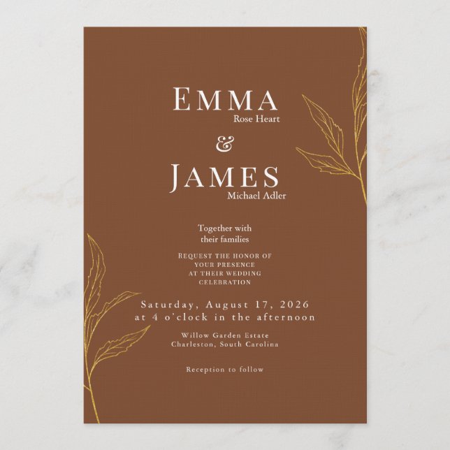 Elegant Minimalist Wedding Invitation | Modern (Devant)