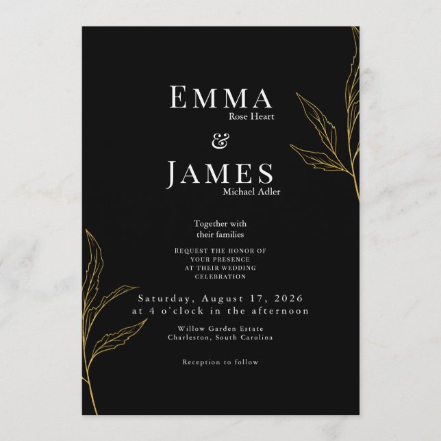 Elegant Minimalist Wedding Invitation | Modern (Devant)