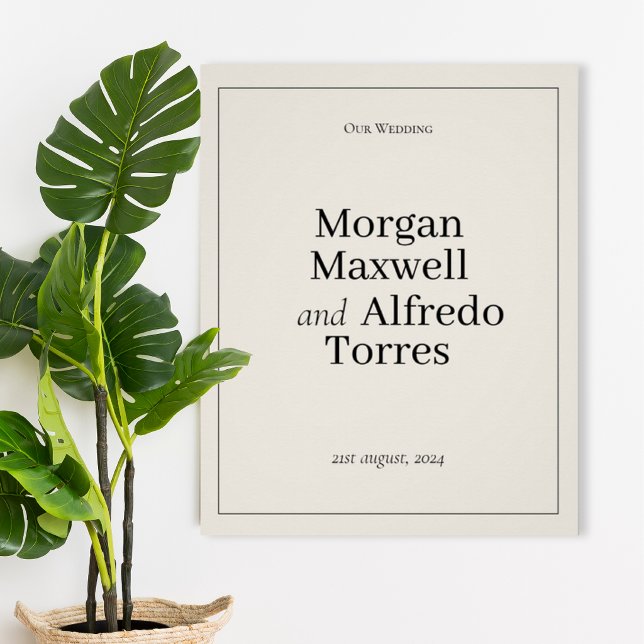 Elegant Minimalist Wedding Poster (Créateur téléchargé)