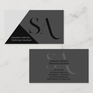 Élégant minimaliste Carte de visite Monogramme P
