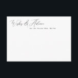 Elégant minimaliste des souhaits et des cartes de<br><div class="desc">Ce design élégant comporte un titre de script dans n'importe quelle couleur et votre texte customisé. Ajoutez votre texte à l'aide du formulaire modèle. Sélectionnez l'option à customiser pour modifier les styles et les couleurs du texte.</div>