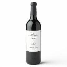 Élégant minimaliste Étiquettes de vin Mariage