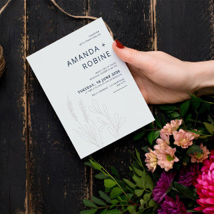 Élégant minimaliste Faire-part de mariage chic