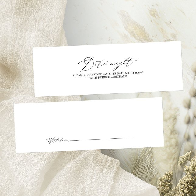 Elégant minimaliste Fête des mariées Date Cartes d (Créateur téléchargé)