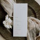 Elégant minimaliste Mariage Beige Menu Place Card<br><div class="desc">Elégant minimaliste,  carte de séjour et menu mariage. Caractéristiques,  typographie beige moderne et fond uni.</div>