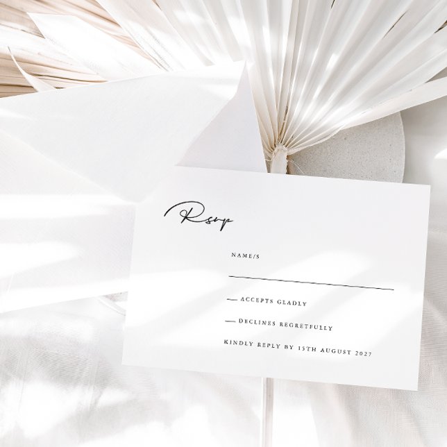 Élégant minimaliste mariage cartes RSVP (Créateur téléchargé)