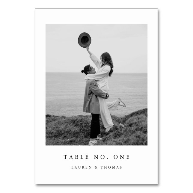 Élégant minimaliste Mariage Numéro de table avec p (Par défaut)