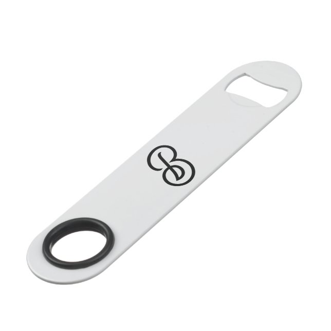 Elégant minimaliste moderne initiale sur gris (Devant angulaire)
