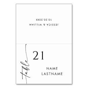 Élégant minimaliste moderne Mariage table carte pl