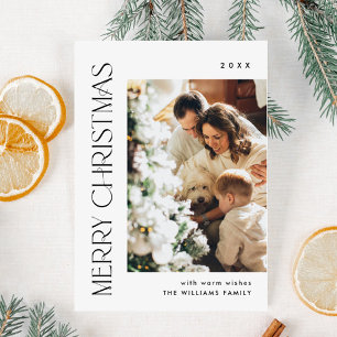 Élégant minimaliste photo de Noël Carte magnétique