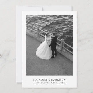 Élégant Minimaliste Photo Mariage Save the Date