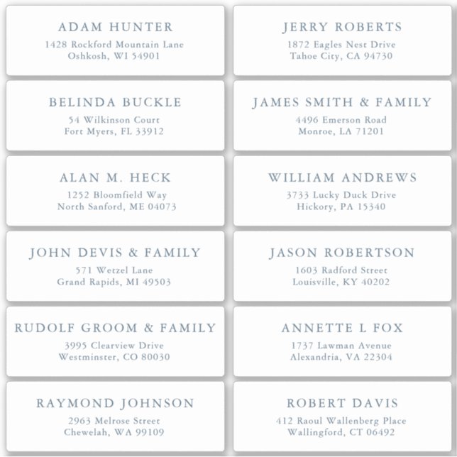 Élégant minimaliste simple Étiquette de adresse mo (Devant)